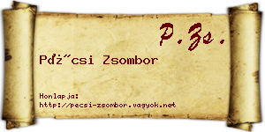 Pécsi Zsombor névjegykártya
