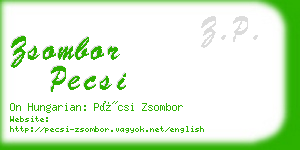 zsombor pecsi business card